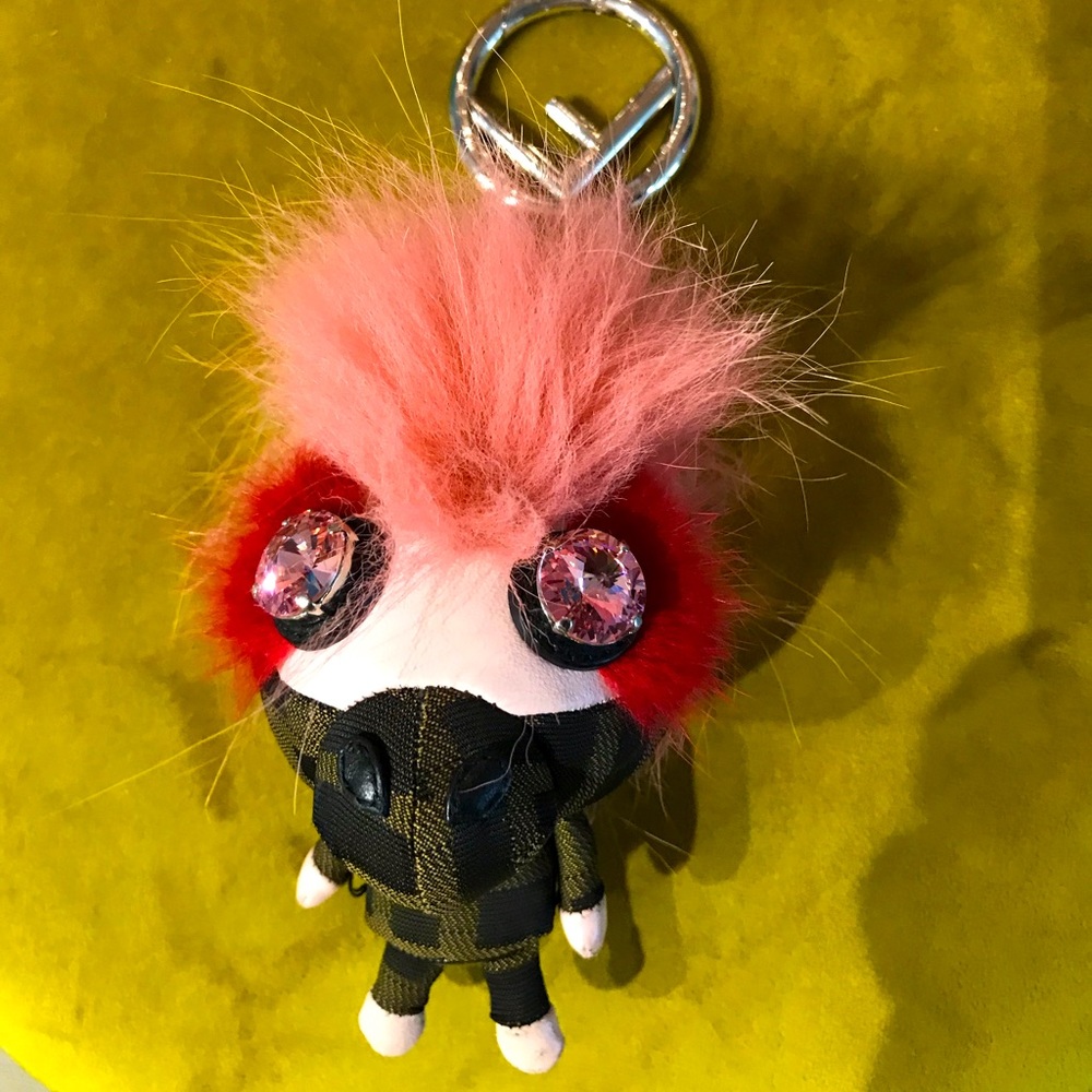 Fendi space monkey key bag charm